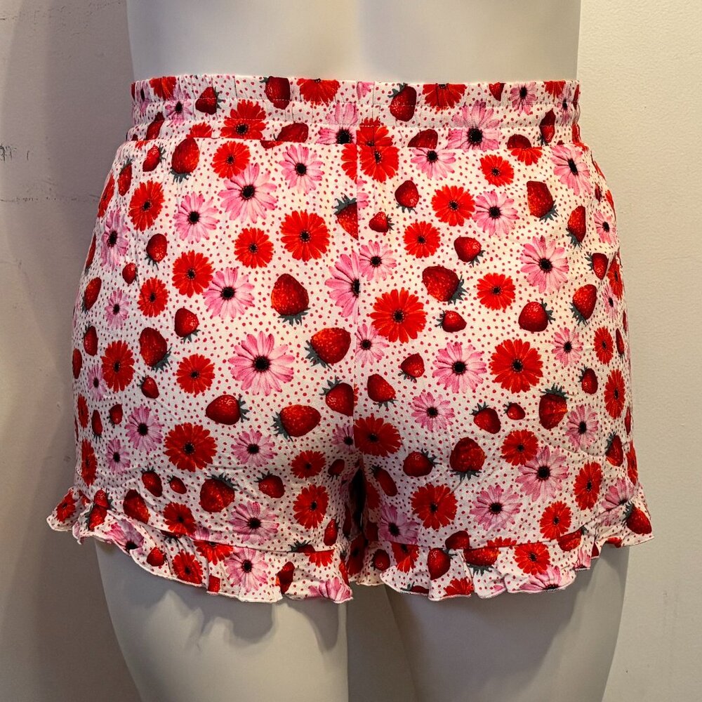 Torrid Plus Size 1X Elastic Waistband Ruffle Bloomer Shorts w/ Pockets NWT - Picture 3 of 5